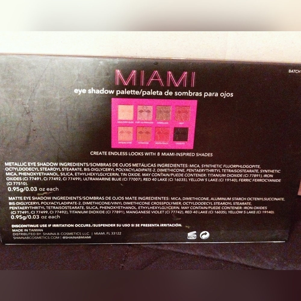 Miami 8 color eyeshadow palette - Picture 6 of 6